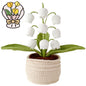 Handmade Crochet Lily of the Valley in Pot