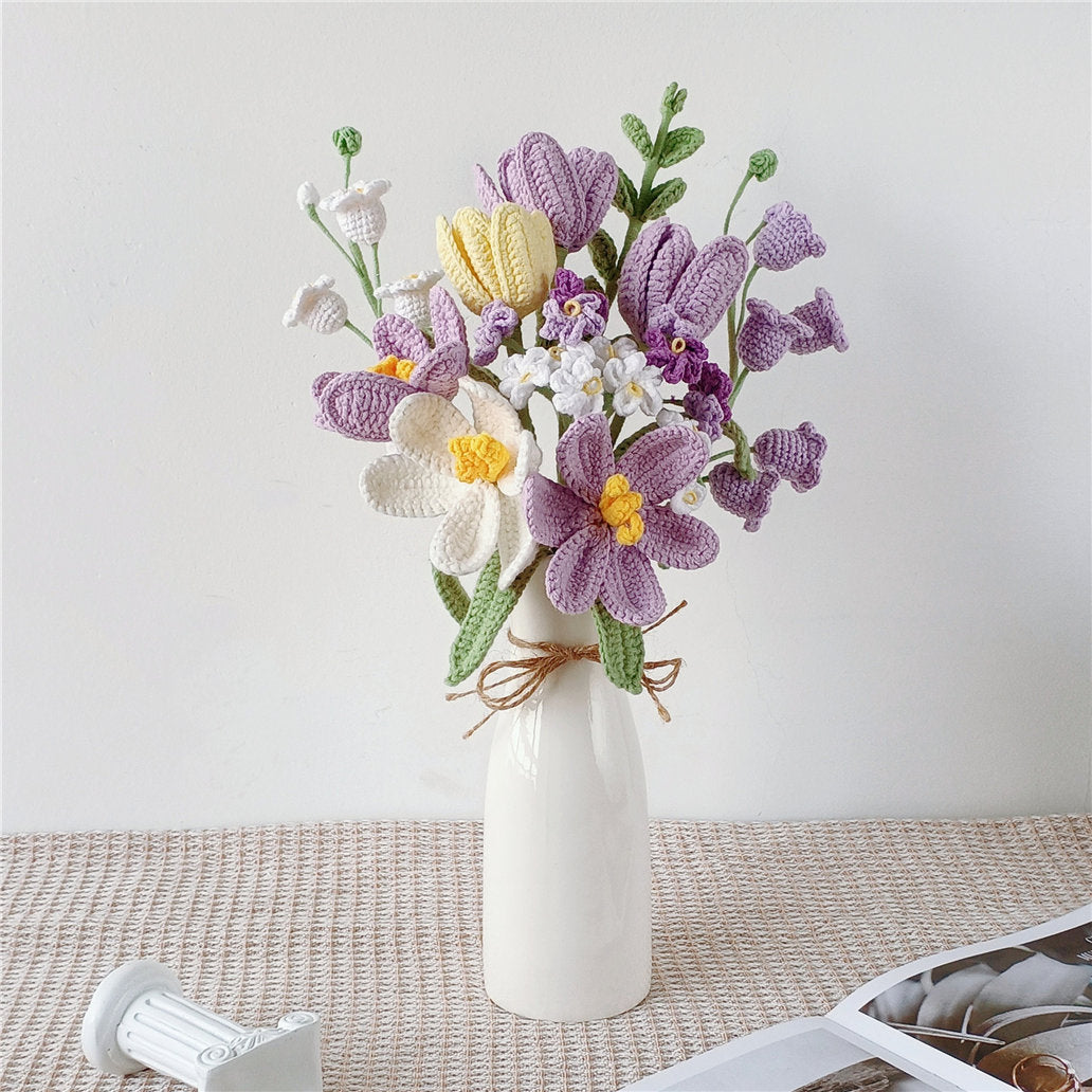 Handmade Crochet flower bouquet Tulip