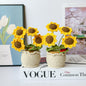 Handmade Crochet Mini Sunflower in Pot