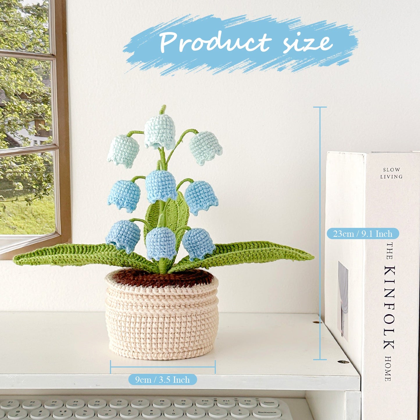 Handmade Crochet Lily of the Valley in Pot