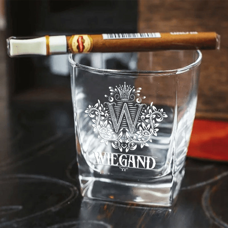PATTEN - WHISKEY SET (Wooden box + Decanter + 4 Glasses + 4 Coasters), Ideal Father's Day Presents for Dad and Grandpa