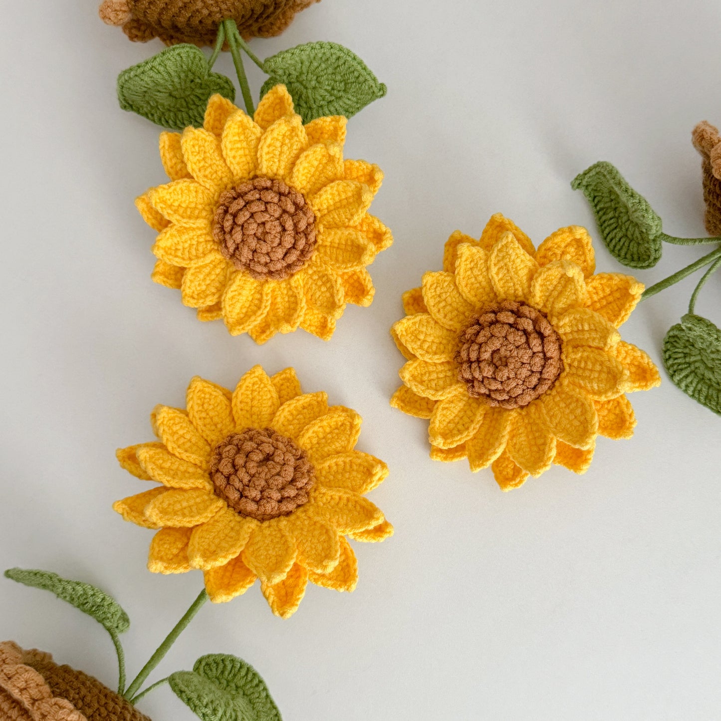 Handmade Crochet Classic Sunflower in Pot
