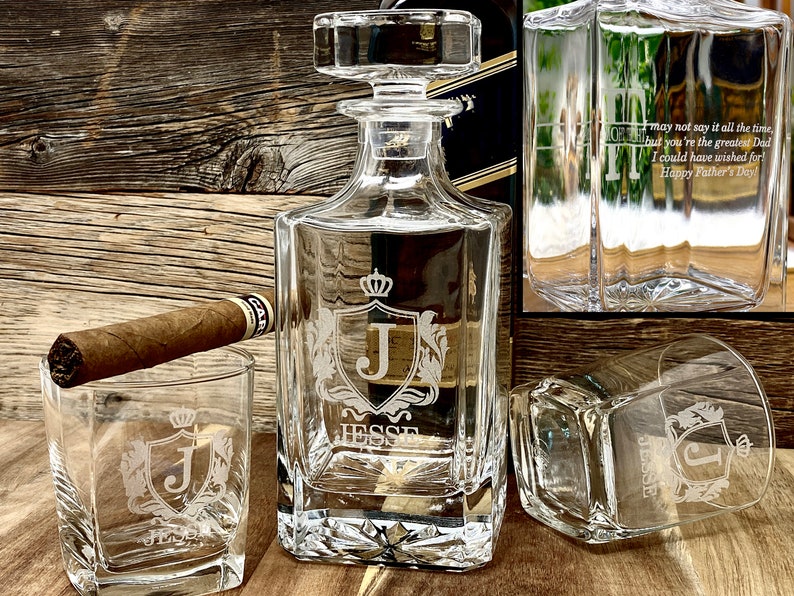 Whiskey Lover Father's Day Gifts for Dad & Grandpa - Gift for Husband, Dad Gifts Decanter Whiskey Glasses
