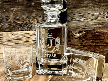 Whiskey Lover Father's Day Gifts for Dad & Grandpa - Gift for Husband, Dad Gifts Decanter Whiskey Glasses