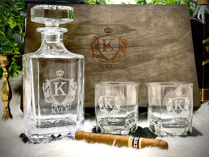 Whiskey Lover Father's Day Gifts for Dad & Grandpa - Gift for Husband, Dad Gifts Decanter Whiskey Glasses
