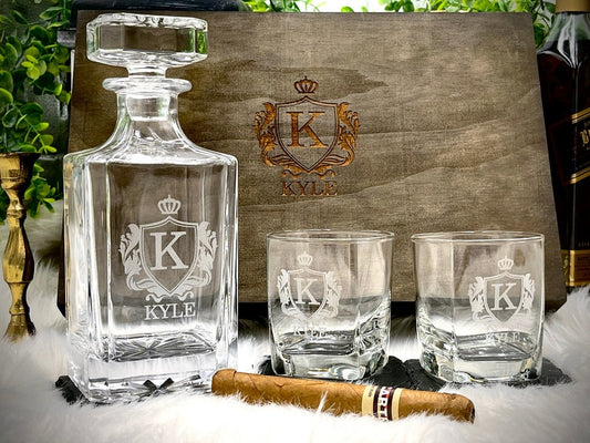 Whiskey Lover Father's Day Gifts for Dad & Grandpa - Gift for Husband, Dad Gifts Decanter Whiskey Glasses
